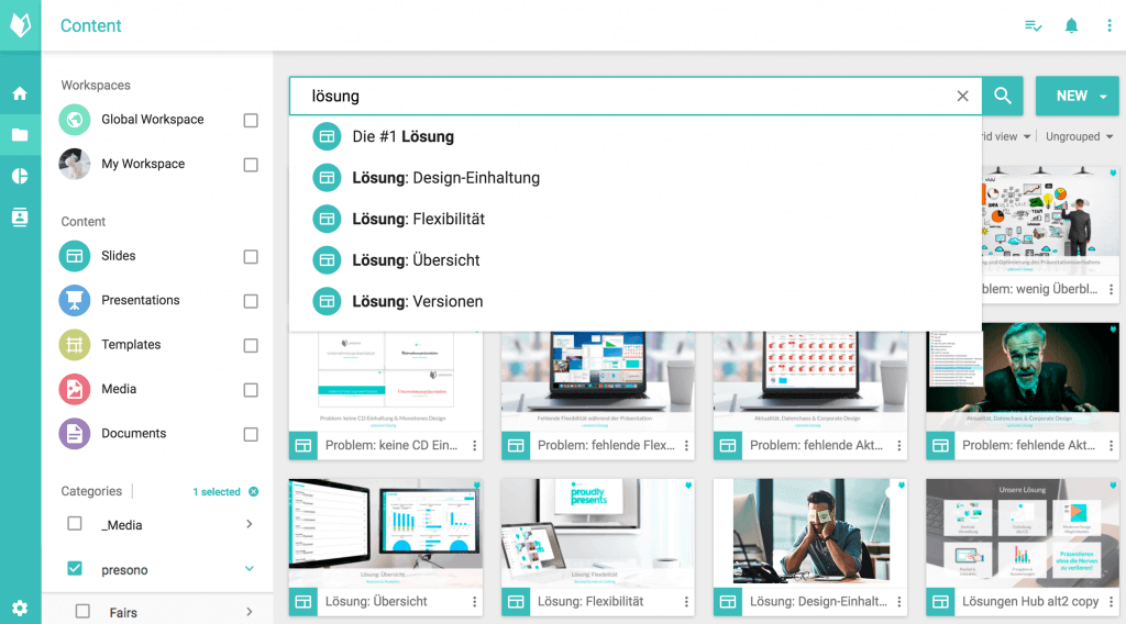 Präsentationen einfach verwalten mit presono